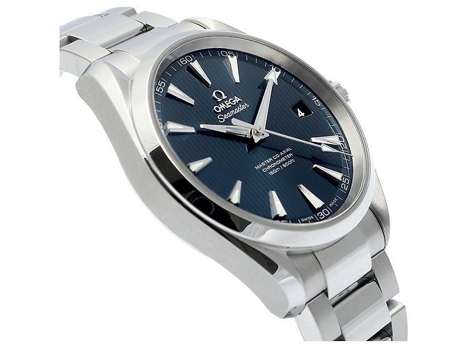 Omega Orologio da uomo in acciaio con quadrante blu Aqua Terra - vista 11