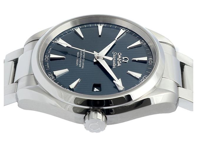 Omega Orologio da uomo in acciaio con quadrante blu Aqua Terra - vista 12