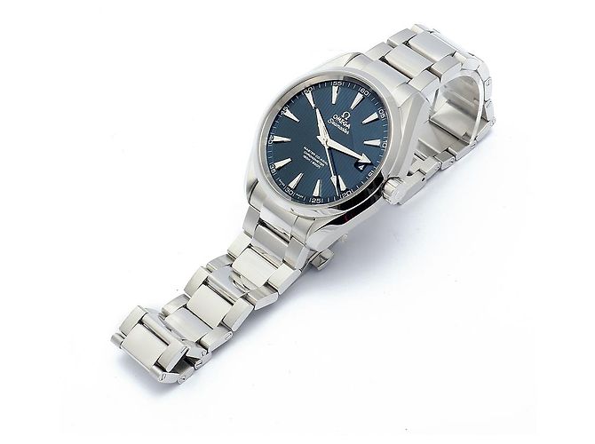 Omega Orologio da uomo in acciaio con quadrante blu Aqua Terra - vista 14