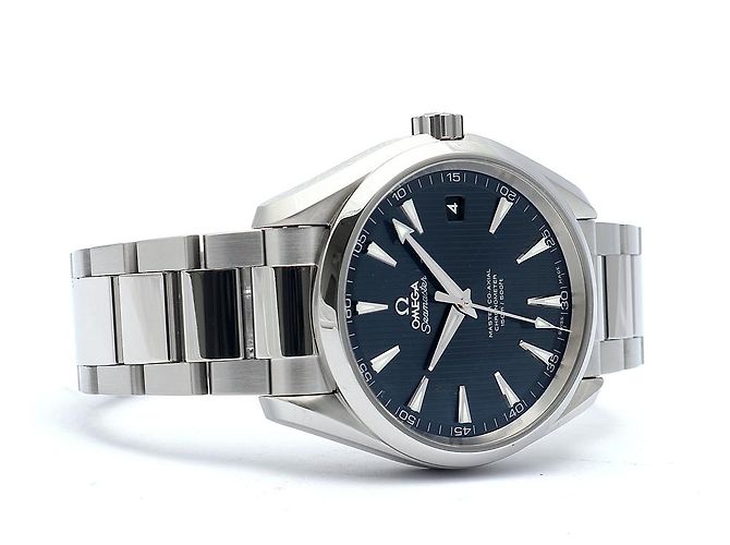 Omega Orologio da uomo in acciaio con quadrante blu Aqua Terra - vista 19