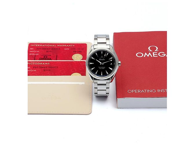 Omega Orologio da uomo in acciaio con quadrante blu Aqua Terra - vista 2