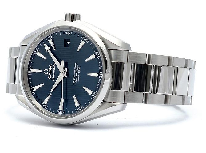 Omega Orologio da uomo in acciaio con quadrante blu Aqua Terra - vista 20