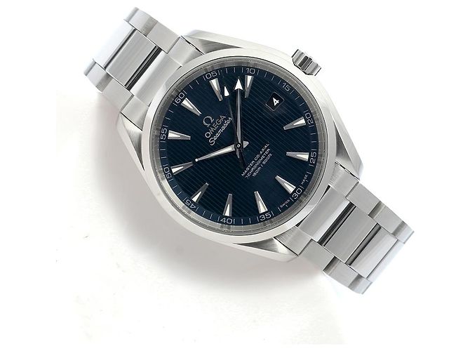 Omega Orologio da uomo in acciaio con quadrante blu Aqua Terra - vista 21
