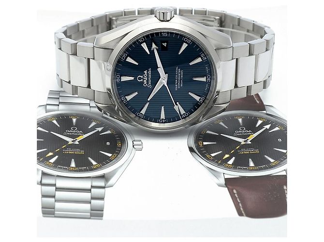 Omega Orologio da uomo in acciaio con quadrante blu Aqua Terra - vista 23