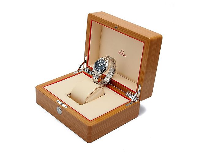 Omega Orologio da uomo in acciaio con quadrante blu Aqua Terra - vista 26