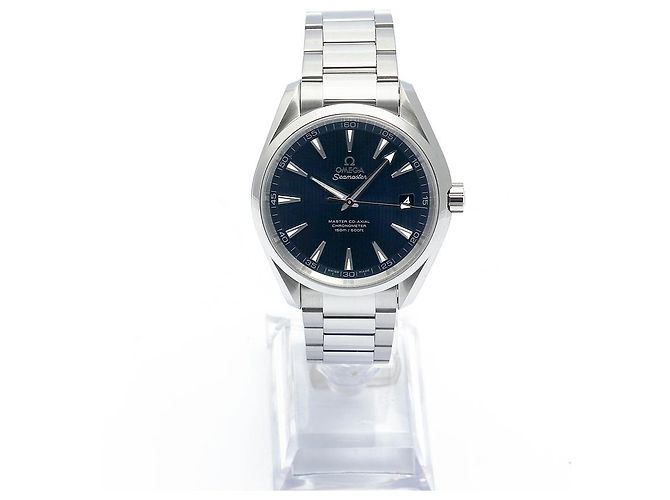Omega Orologio da uomo in acciaio con quadrante blu Aqua Terra - vista 3