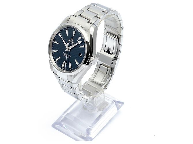 Omega Orologio da uomo in acciaio con quadrante blu Aqua Terra - vista 4