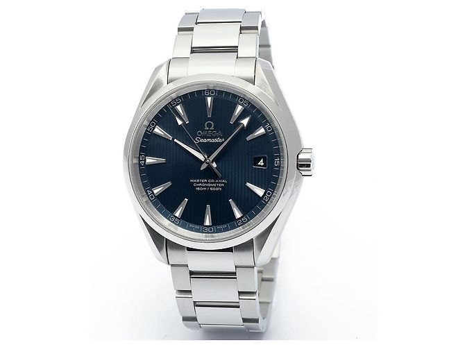 Omega Orologio da uomo in acciaio con quadrante blu Aqua Terra - vista 8
