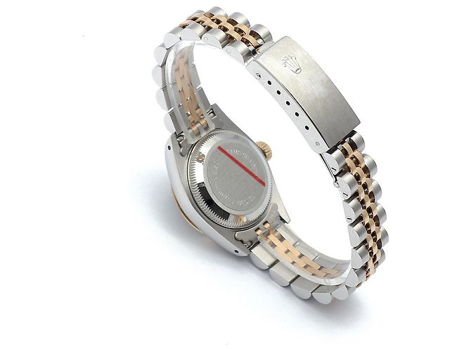 Rolex Datejust Combi Burgundy After Diamond Damenuhr Rot - Ansicht 17