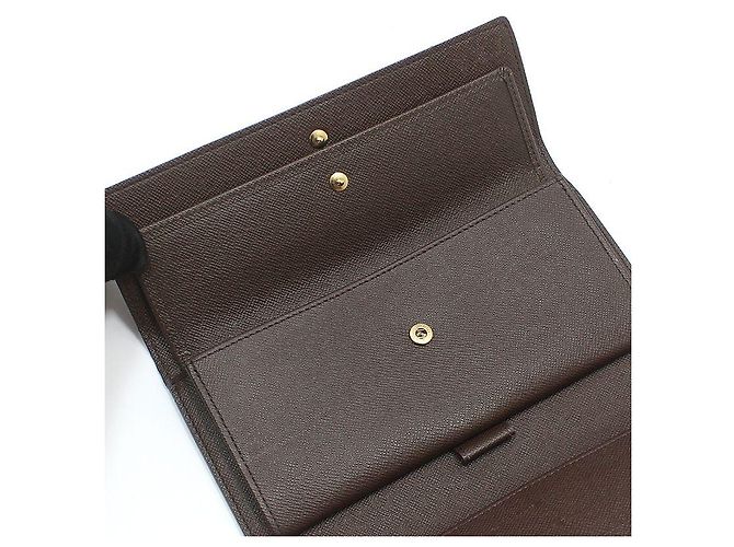 Louis Vuitton Cartera International Damier Ebene Castaño - vista 10