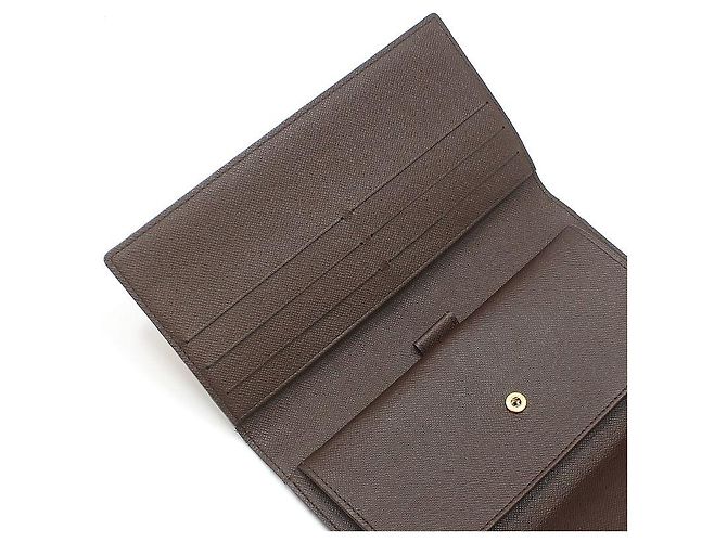Louis Vuitton Cartera International Damier Ebene Castaño - vista 11