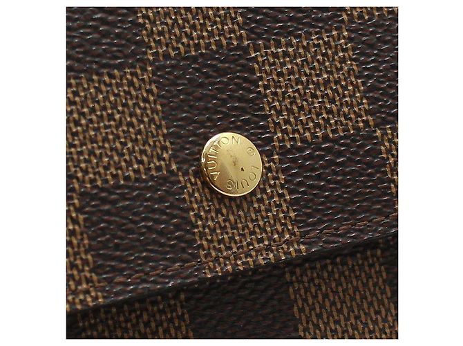 Louis Vuitton Cartera International Damier Ebene Castaño - vista 6