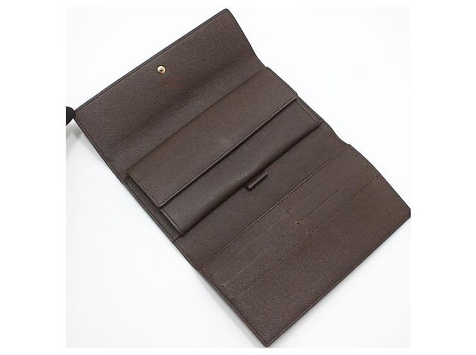Louis Vuitton Cartera International Damier Ebene Castaño - vista 9