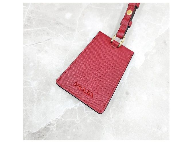 Prada Saffiano Leder Herz Panier Tasche Klein Rot - Ansicht 6