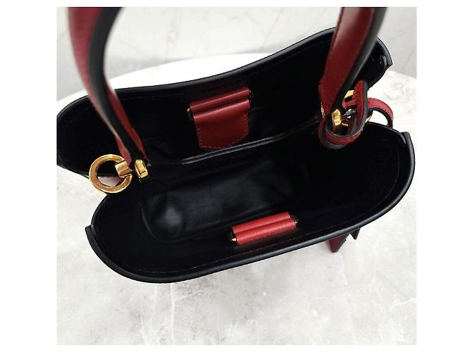 Prada Saffiano Leder Herz Panier Tasche Klein Rot - Ansicht 8