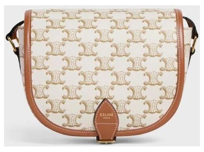 Céline Triomphe Canvas Medium Polka Bag Silber - Ansicht 10