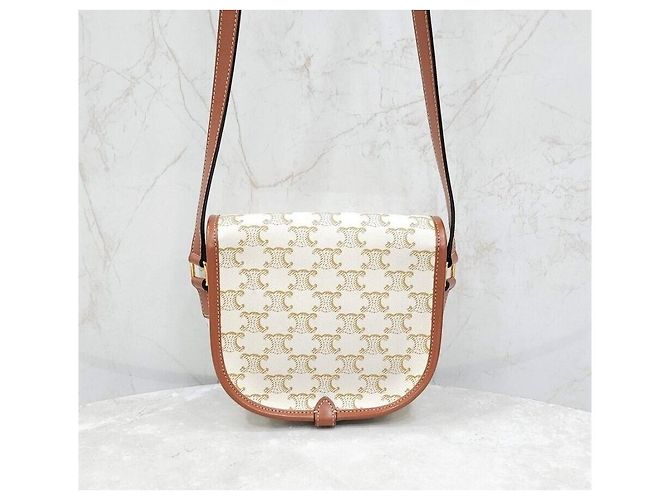 Céline Triomphe Canvas Medium Polka Bag Silber - Ansicht 3