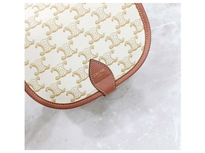 Céline Triomphe Canvas Medium Polka Bag Silber - Ansicht 4