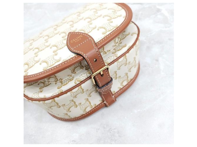 Céline Triomphe Canvas Medium Polka Bag Silber - Ansicht 5