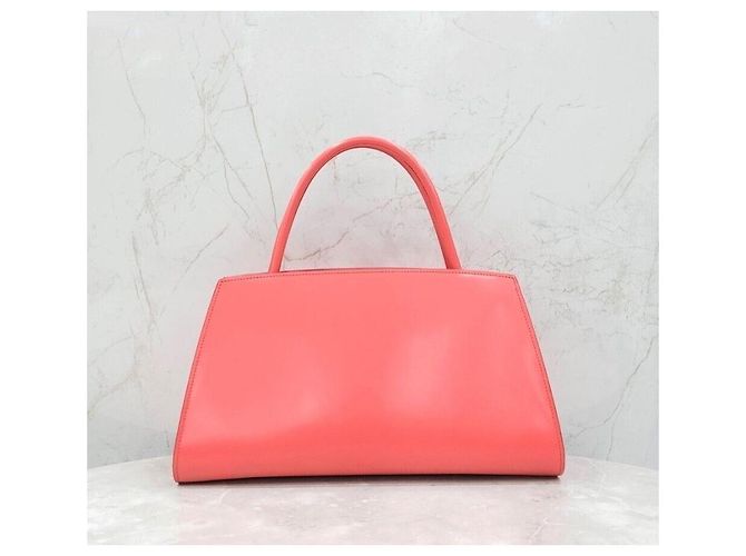 Prada Bolso tote de cuero cepillado con logotipo de triángulo rosa - vista 3