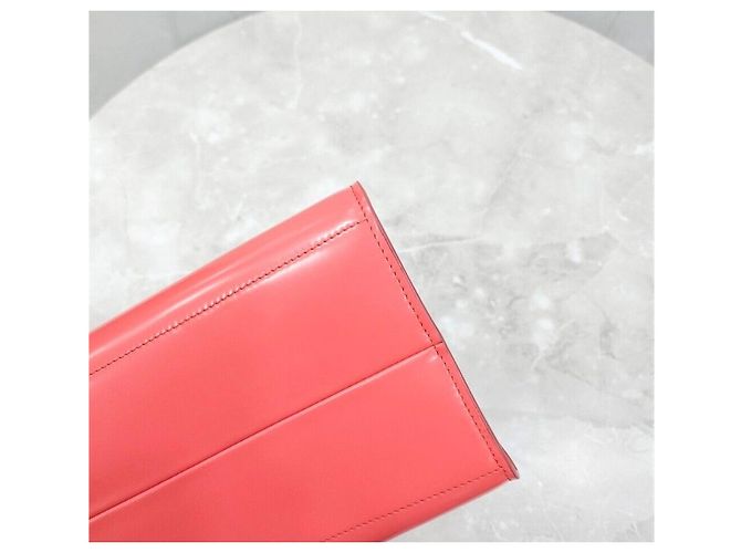 Prada Bolso tote de cuero cepillado con logotipo de triángulo rosa - vista 6