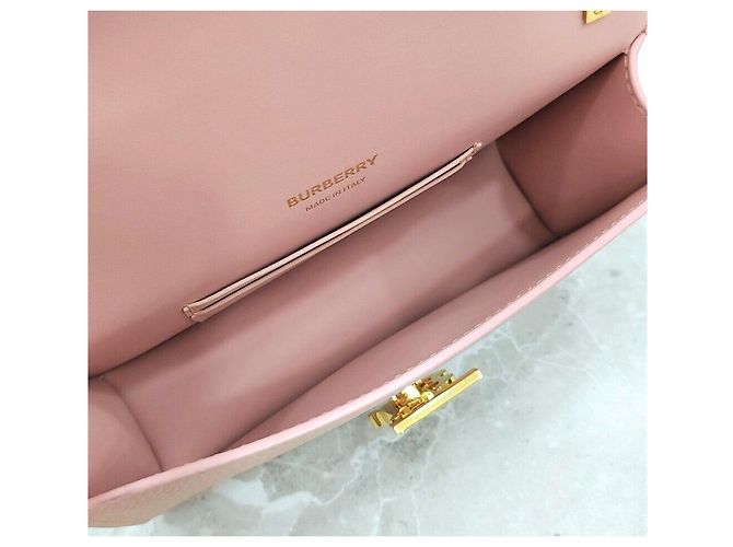 Burberry Mini borsa a tracolla in pelle rosa - vista 7