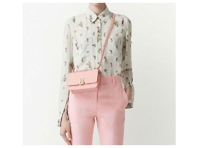 Burberry Mini borsa a tracolla in pelle rosa - vista 9