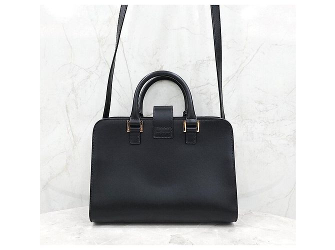 Saint Laurent Monogram Canvas Tote Schultertasche - vista 3