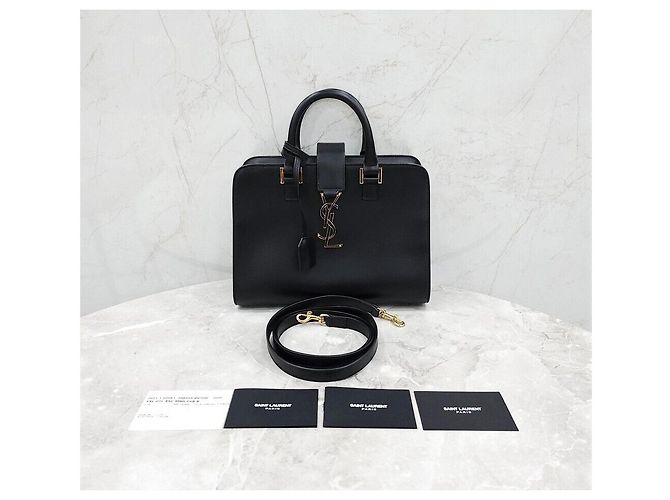 Saint Laurent Monogram Canvas Tote Schultertasche - vista 7