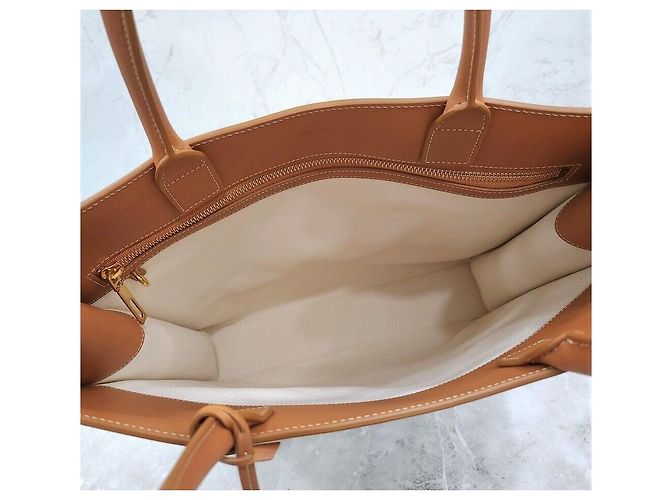 Cabas Céline Vertikaler Canvas-Shopper Natural Tan - Ansicht 7