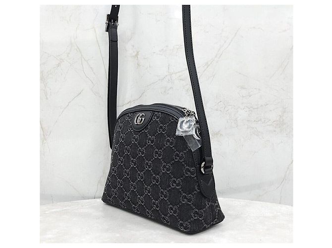 Gucci Ophidia Black Denim Crossbody Small - vista 2