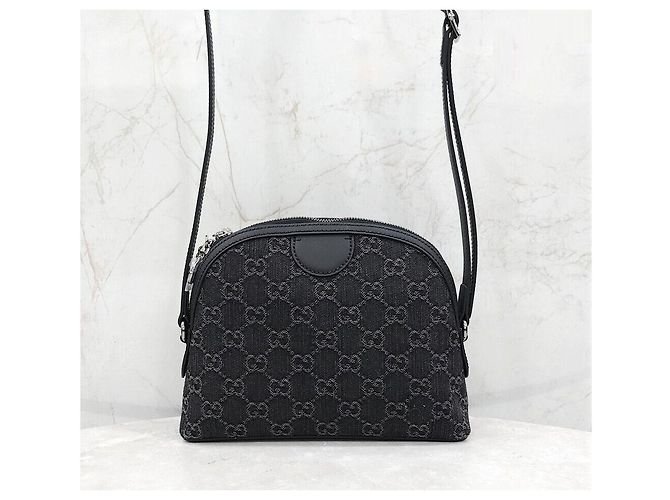 Gucci Ophidia Black Denim Crossbody Small - vista 3