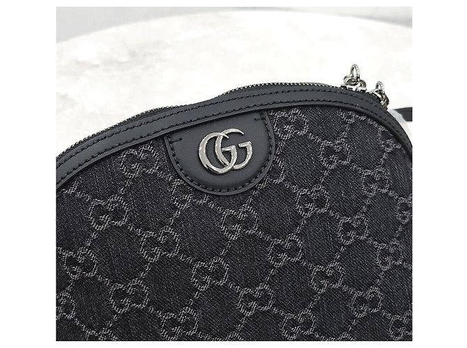 Gucci Ophidia Black Denim Crossbody Small - vista 4