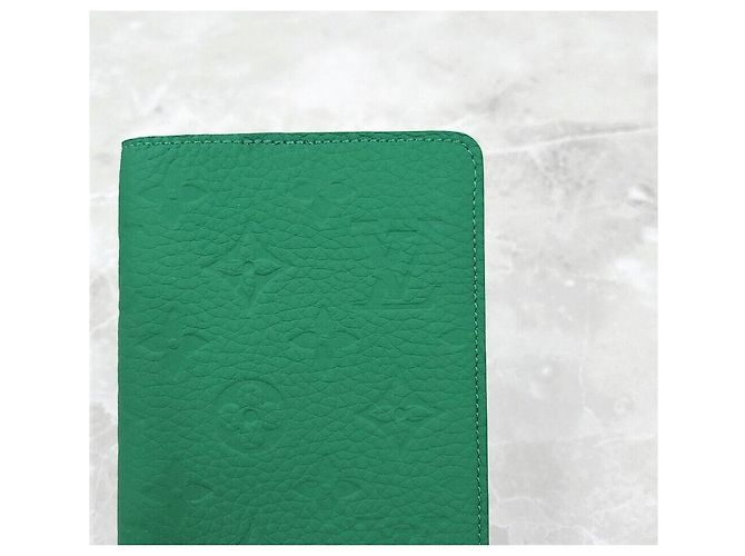 Louis Vuitton Green Monogram Leather Passport Holder - view 4