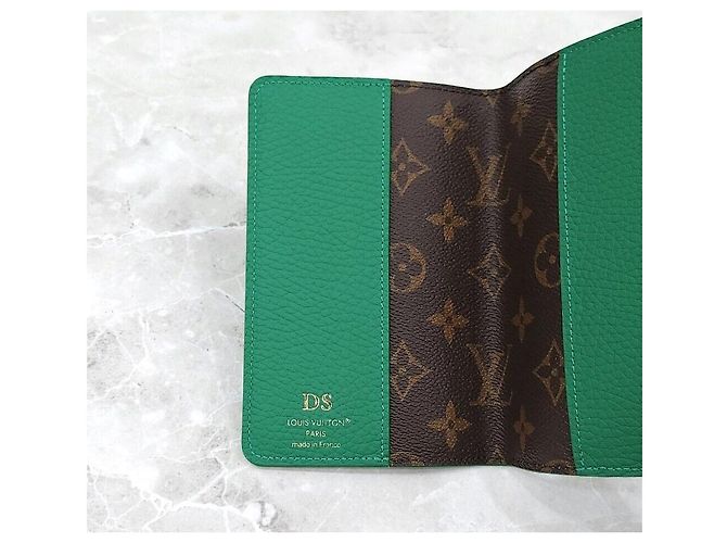 Louis Vuitton Green Monogram Leather Passport Holder - view 5
