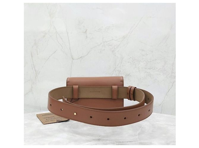 Burberry Borsa a tracolla in pelle dorata TB - vista 3