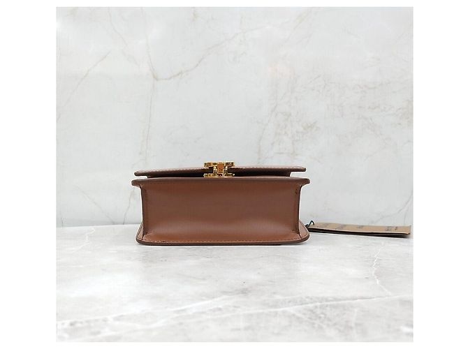 Burberry Borsa a tracolla in pelle dorata TB - vista 5
