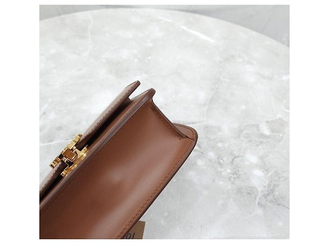 Burberry Borsa a tracolla in pelle dorata TB - vista 6