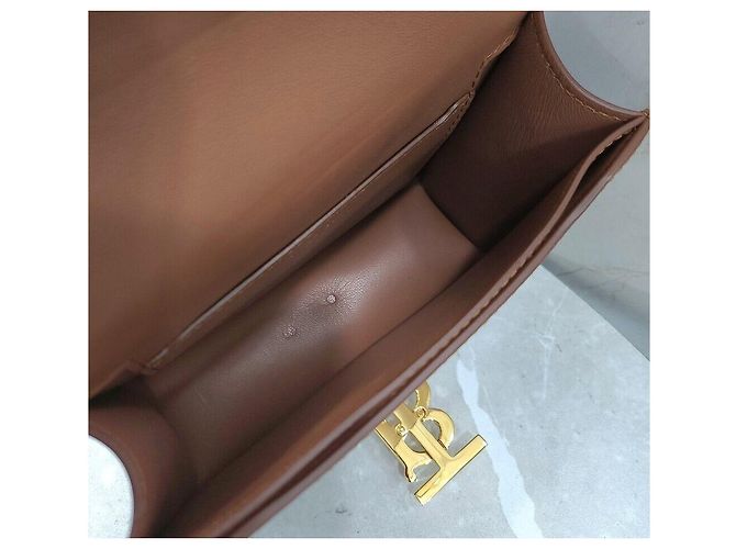 Burberry Borsa a tracolla in pelle dorata TB - vista 8