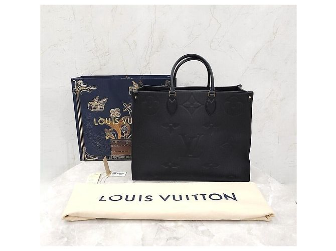 Louis Vuitton Borsa Tote Monogram Empreinte Onthego GM Nero - vista 9