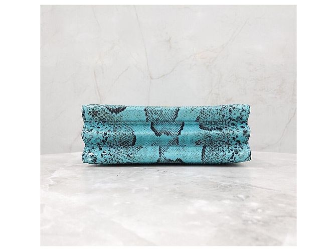 Gucci Bolsa de mão e de ombro em python azul Edição Limitada - vista 7