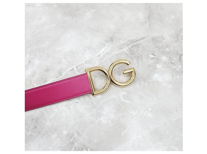 Dolce & Gabbana Neuer Ledergürtel mit DG-Logo-Schnalle Silber - Ansicht 4