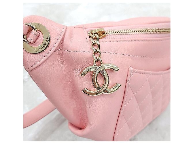 Chanel Gesteppte Lambskin-Taillentasche Rosa Pink - Ansicht 4