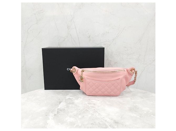 Chanel Gesteppte Lambskin-Taillentasche Rosa Pink - Ansicht 9