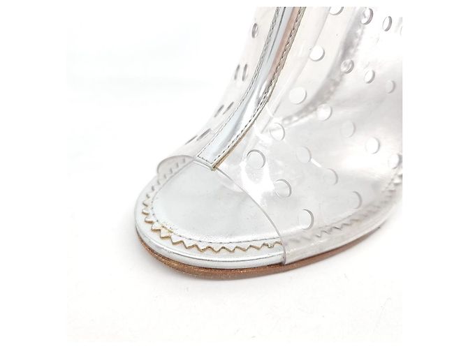 Sandali in PVC Chanel Argento - vista 5