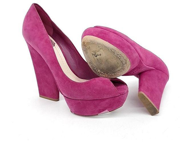 Christian Dior Suede Open-Toe Schuhe - Ansicht 4