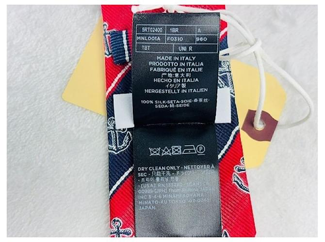 Thom Browne Cravatta a righe jacquard Anchor Multicolore - vista 7