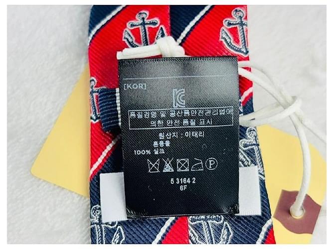 Thom Browne Cravatta a righe jacquard Anchor Multicolore - vista 8