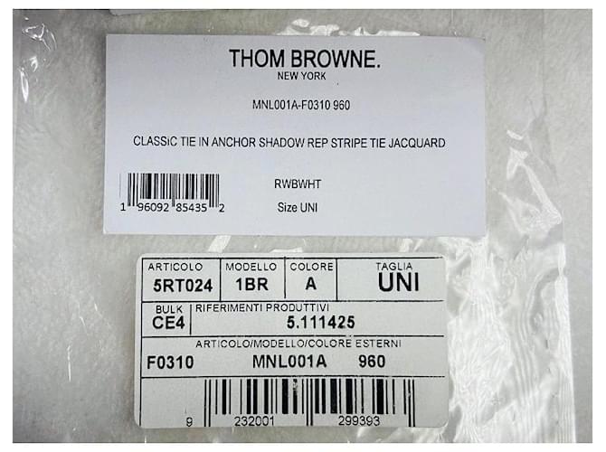 Thom Browne Cravatta a righe jacquard Anchor Multicolore - vista 9
