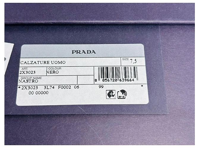 Prada Sandali in nylon da uomo Nero - vista 9